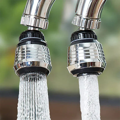 360° Faucet Attachment with 2 Spray Modes – Splash Guard & Water Saver for Kitchen & Bathroom