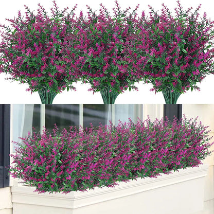 Artificial Lavender Plant Set | 12 Lavender Stems | Low Maintenance & Realistic Look | Ideal for Decor & Events