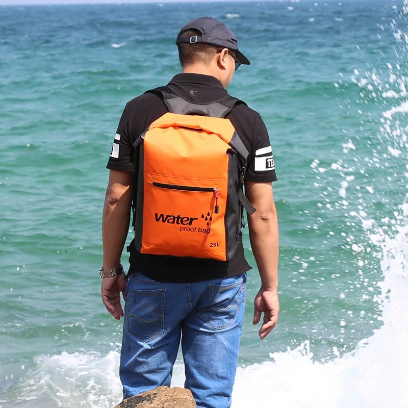25L Waterproof and Breathable Backpack for Kayaking, Trekking, Outdoor Adventures
