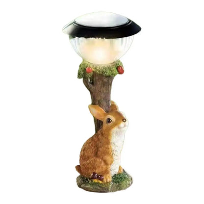 Solar Garden Statue for Pets - Dog/Cat/Rabbit | LED Lawn Light | 13 cm