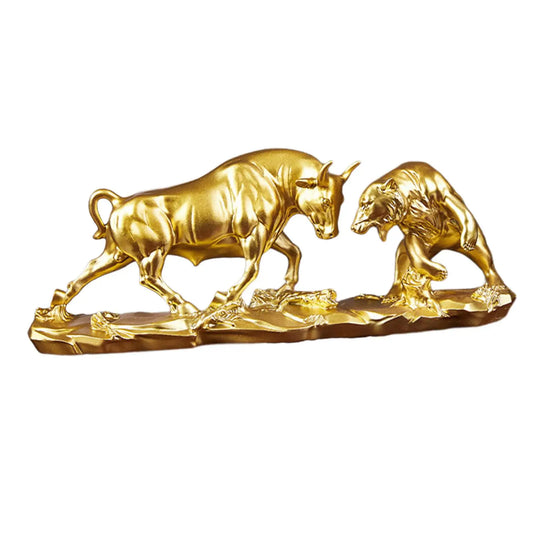 Feng Shui Bull and Bear Statue – Animal Sculpture Collection