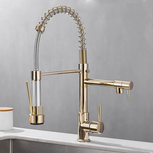 Contemporary Kitchen Faucet with Sleek Design and Practical Use