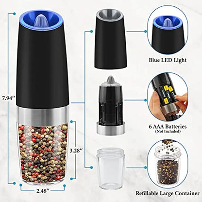 Automatic Gravity Electric Spice Grinder for Salt, Pepper and Cumin