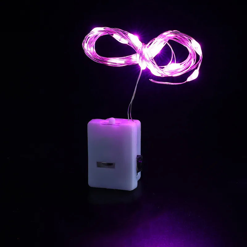 Battery-Operated LED String Lights | 1–2 m Length | Various Colors & Modes | Holiday and Party Decor