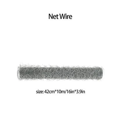 Hexagonal Wire Mesh - Galvanized Finish - 10 m Roll - Mesh Size 2.5 × 1.5 cm