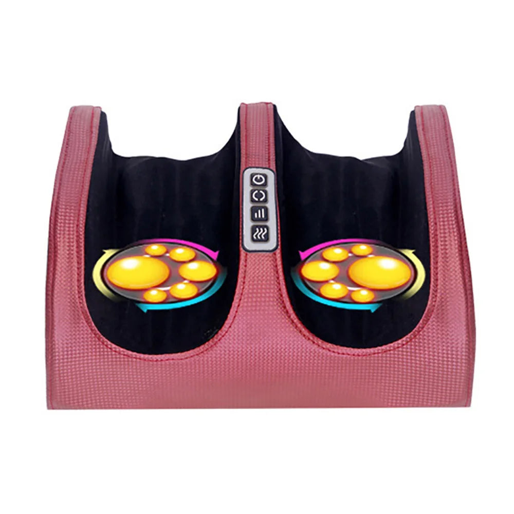Foot Massager with Heat – 12 Kneading Nodes, Dual Rotation, 3 Intensities, 15-Minute Timer