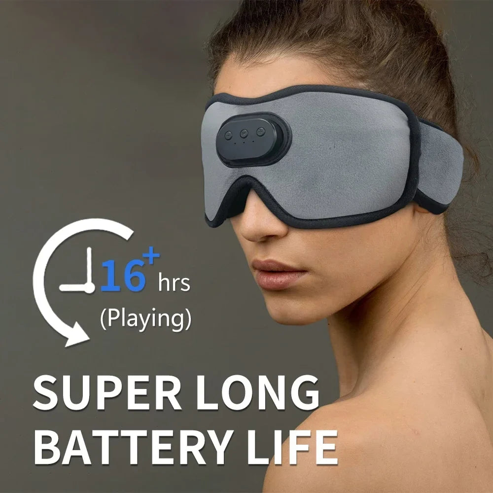 Bluetooth Eye Mask for Sleeping with Headphones | 3D Blackout Design, 10 Hours Playtime & Comfortable for Side Sleepers