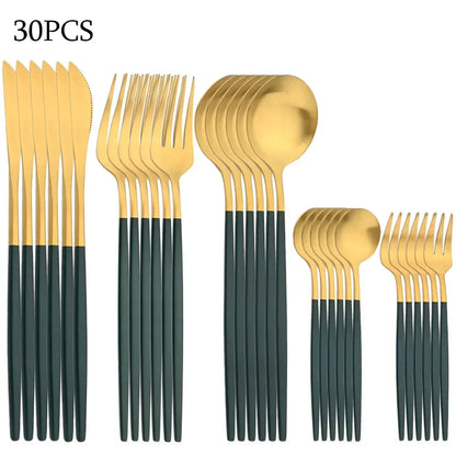 30-Piece Cutlery Set - Elegant Dining Utensils Collection