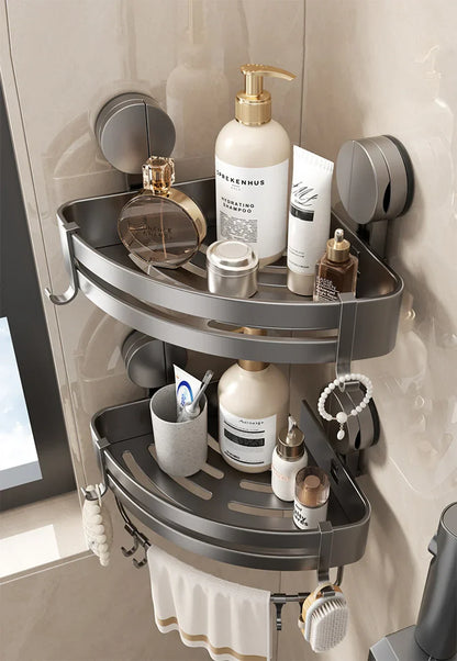 Suction Cup Bath Shelf for Drilling-Free Installation – AquaGrip Style