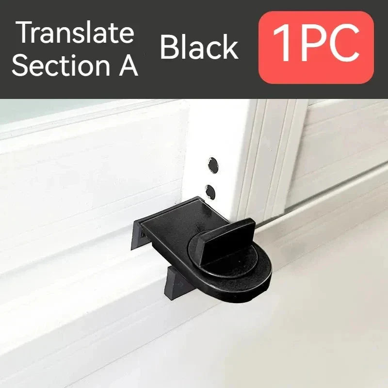 Sliding Lock Without Drilling | Strong Adhesive & Child Safety | For Doors, Windows & Furniture