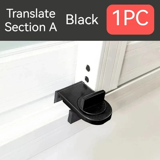 Sliding Lock Without Drilling | Strong Adhesive & Child Safety | For Doors, Windows & Furniture