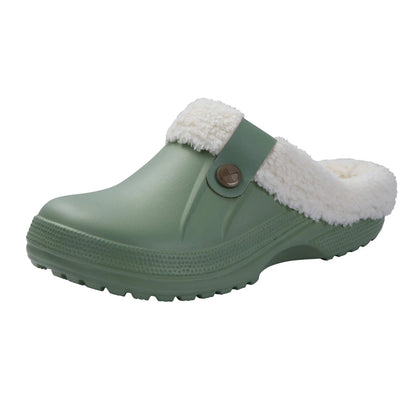 Unisex Non-Slip Slippers with Warm Fur Lining