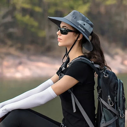 Women's Sun Hat with Ponytail Opening for UV Protection