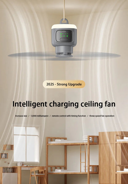 12000mAh Outdoor Camping Fan – Portable Ceiling Air Circulator and Cooler