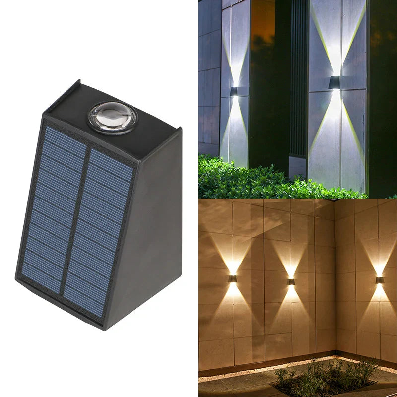 Solar Wall Light with LED – Waterproof Outdoor Lighting for Garden & Patio