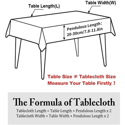 Cotton-Linen Rectangular Tablecloth with Tassels for Dining & Coffee Tables