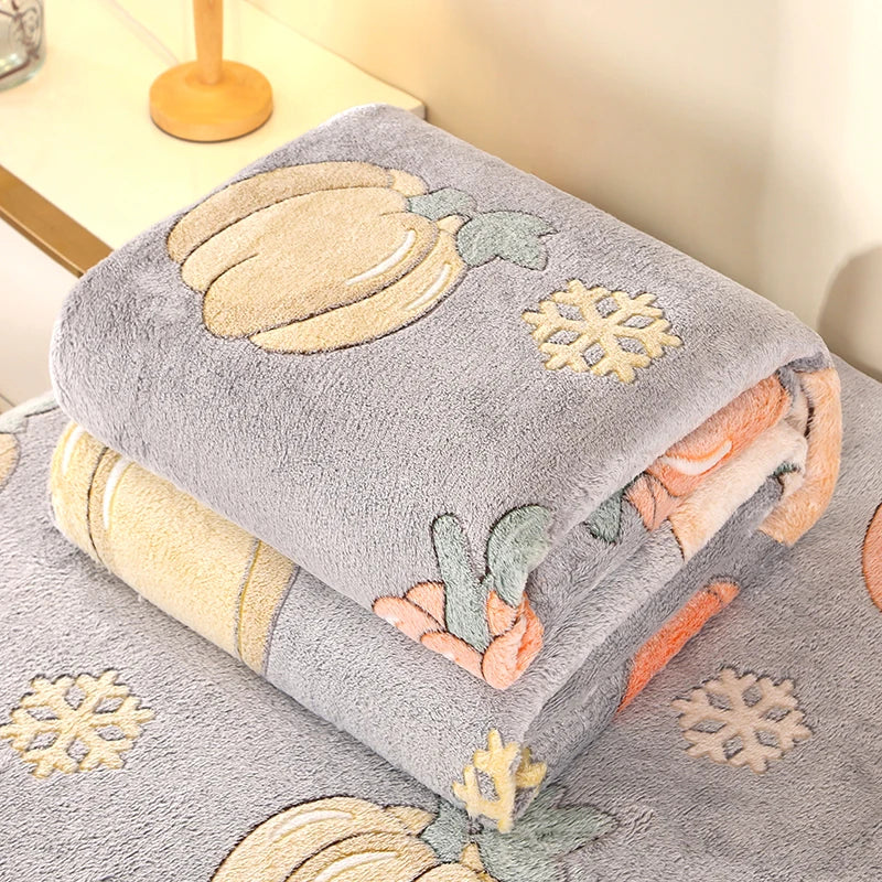 Cozy Floral Blanket | Soft Home Throw for Bed, Sofa & Travel | Skin-Friendly & Vibrant Colors