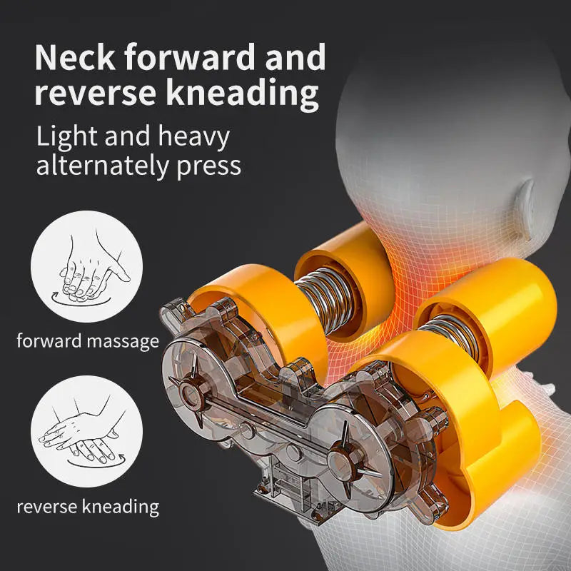 Heated Massage Cushion – 8D Neck and Back Massager with Vibration & Remote