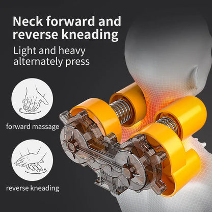 Heated Massage Cushion – 8D Neck and Back Massager with Vibration & Remote