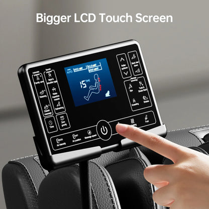Full Body Massage Chair with 18 Rollers, 24 Airbags, Heat & Bluetooth