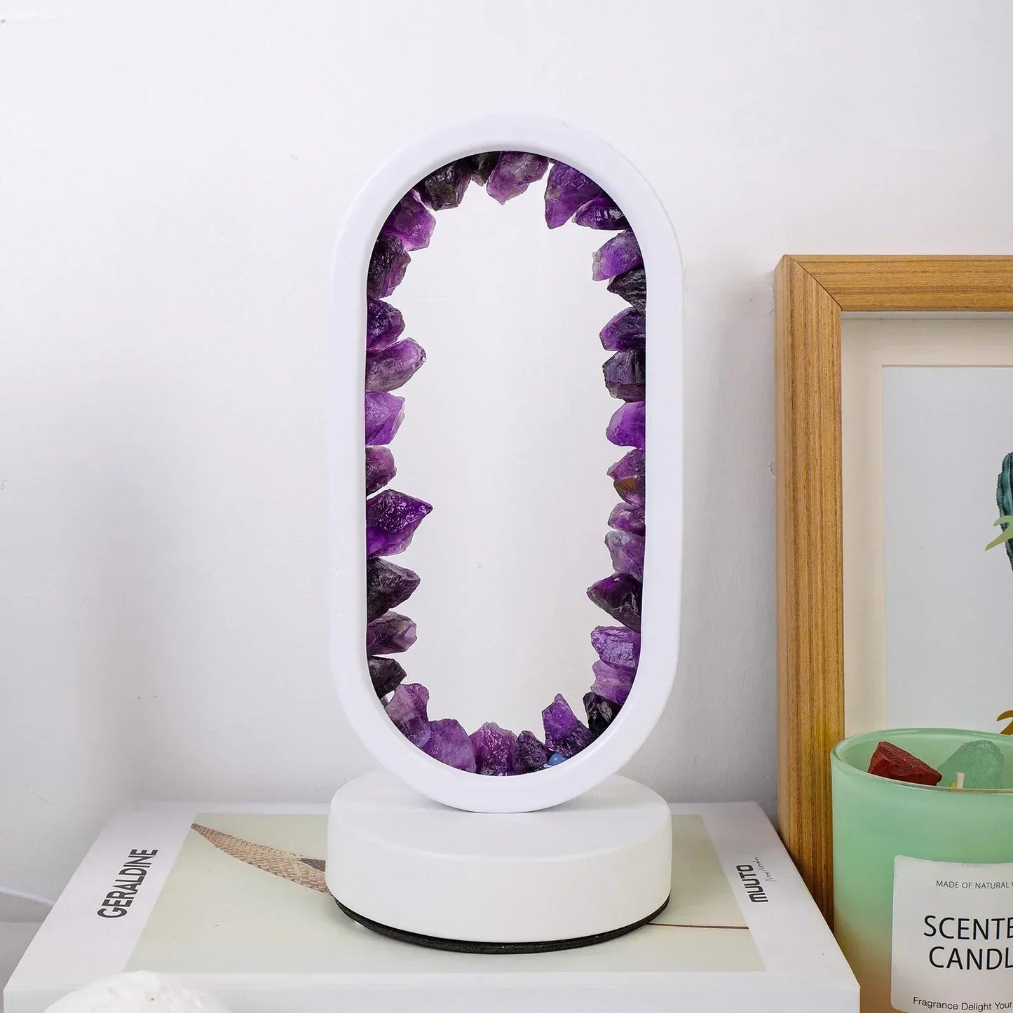 Elegant Natural Crystal Light Fixture – Amethyst Taalita