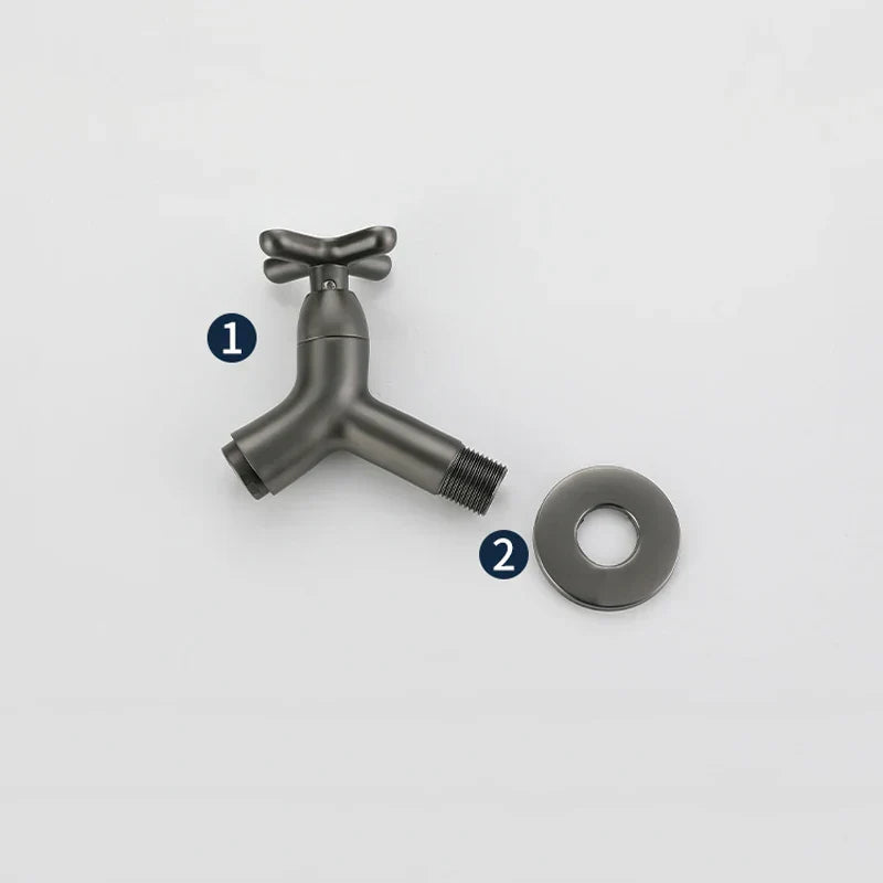 Solid Brass Wall-Mounted Cold Water Faucet