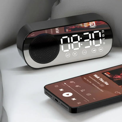 Bluetooth Speaker and FM Radio Digital Alarm Clock