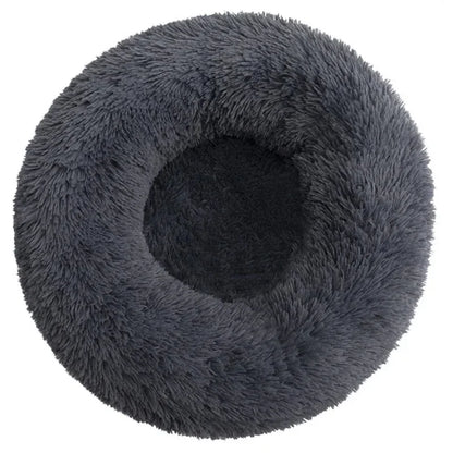 Plush Round Pet Bed – Washable, Non-Slip Design for Comfort