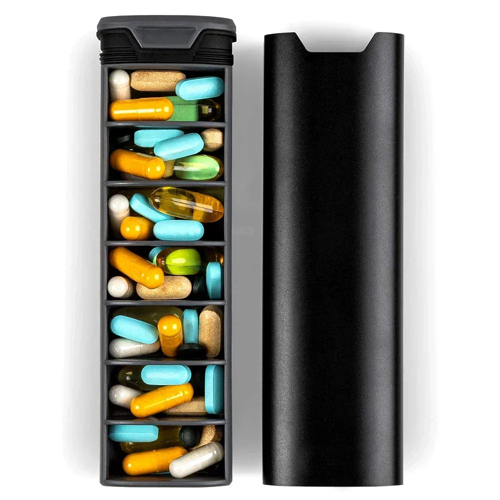 Compact Pill Organizer for 7 Days – Leakproof Travel and Home Box