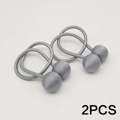Magnetic Curtain Holders Set of 2 | Modern Design with Adjustable Cords for Living Room and Bedroom Curtains