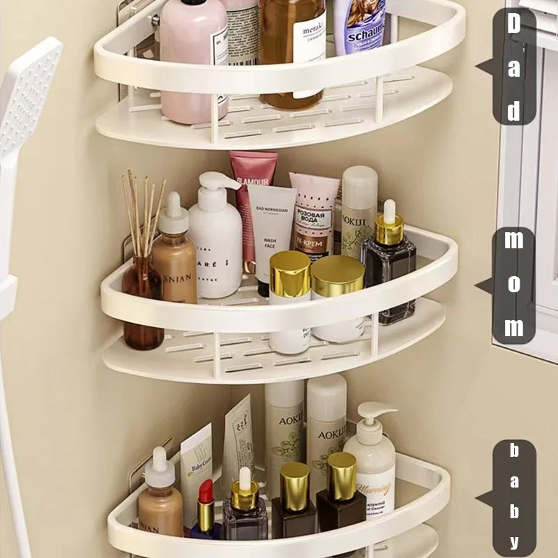 Corner Shower Shelf without Drilling – Rustproof & Space-Saving for Shampoo, Soap & Bath Accessories