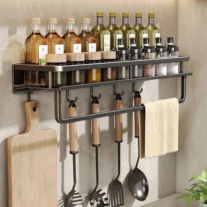 Stylish Wall-Mounted Shelf for Kitchen Storage Solutions