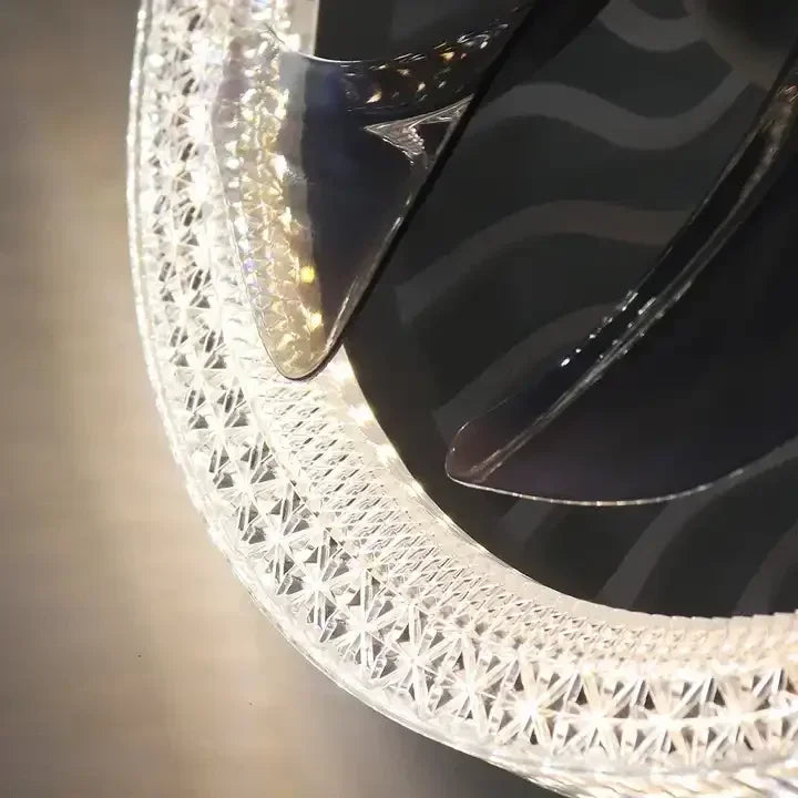 Elegant Fan Lamp with Remote Control - 3-in-1 Noise-Free Design