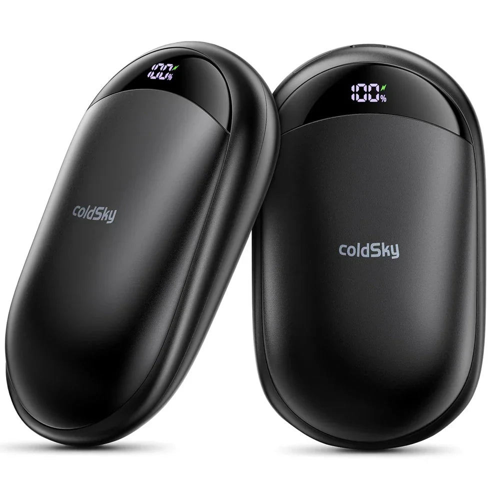 2-Pack Rechargeable Hand Warmers with Digital Display, Portable Electric Warmers