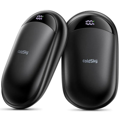 2-Pack Rechargeable Hand Warmers with Digital Display, Portable Electric Warmers
