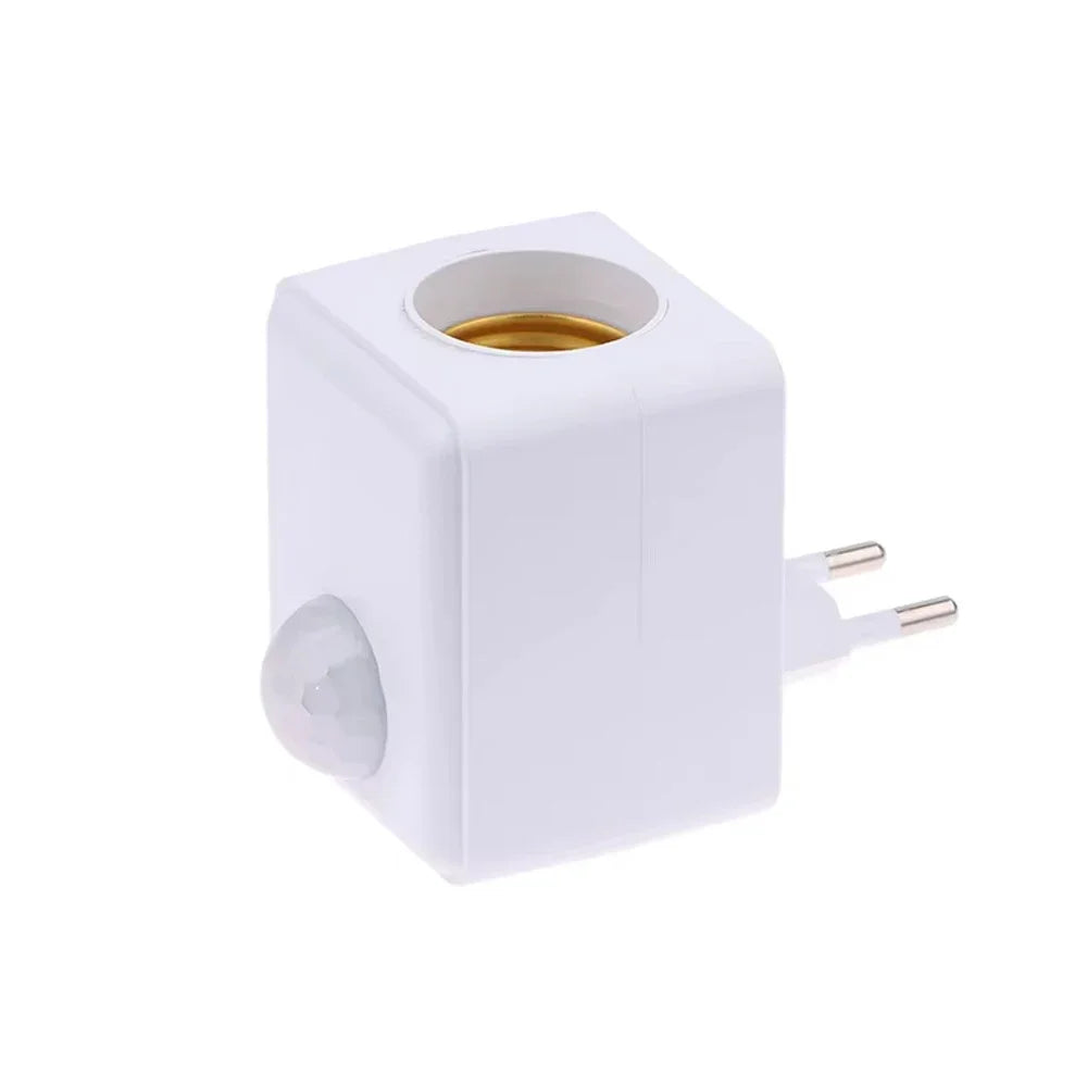 E27 Light Socket with Motion Sensor | PIR Infrared Detection | Adjustable LED Holder 85–265V | Energy Efficient