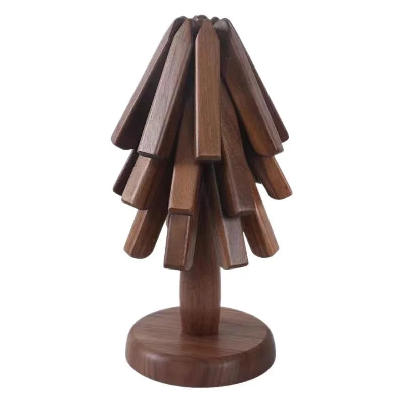 Set of Black Walnut Shaped Coasters for Tables