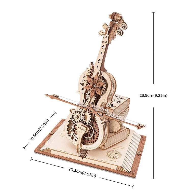 Intricate 3D Wooden Cello Assembly Puzzle | Harmonix