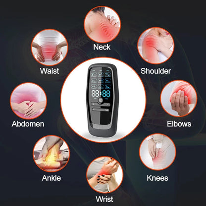 Muscle Stimulator with Rechargeable TENS & EMS – 6 Modes, 19 Intensities, 4 Electrode Pads