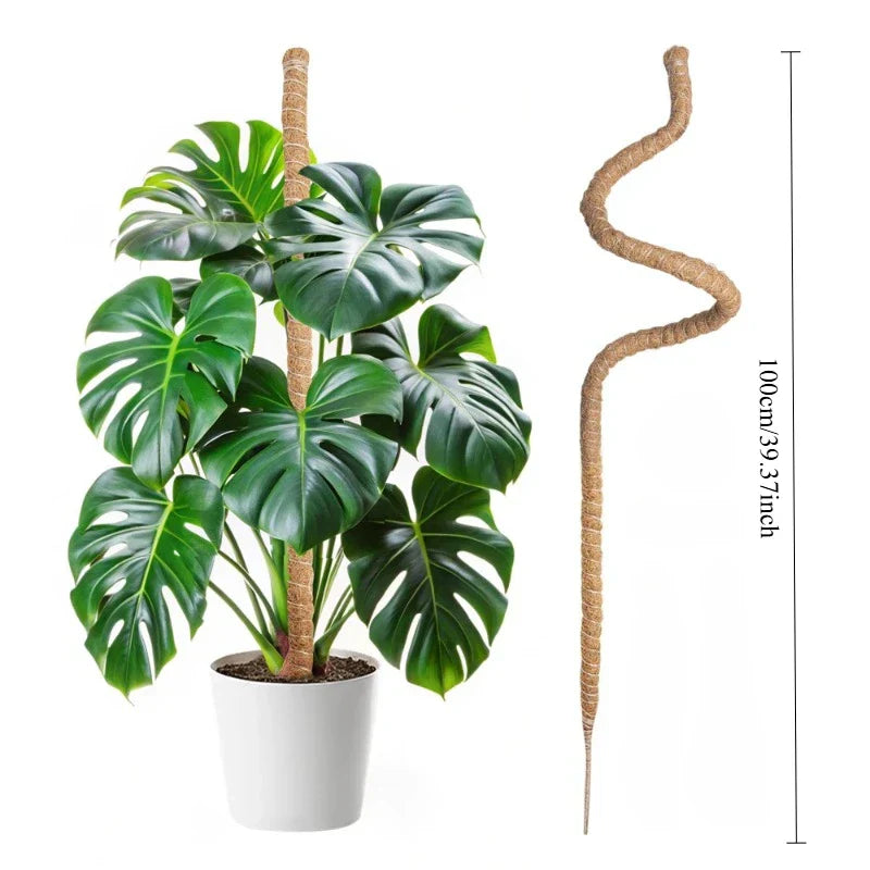 Large Coconut Plant Support Stake | Flexible Coco Fiber Support | Ideal for Monstera & Climbing Plants