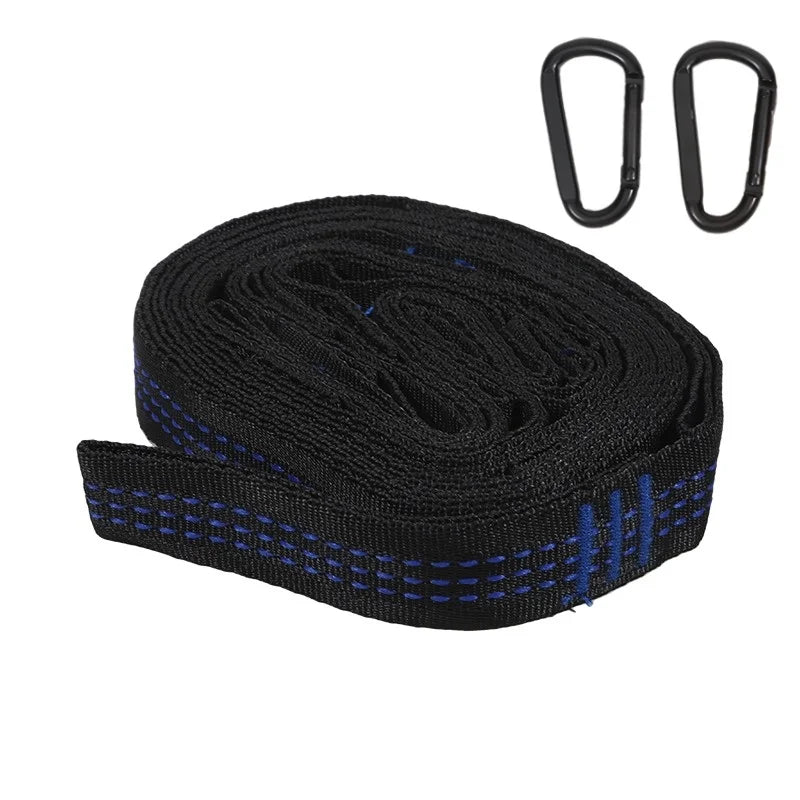 Hammock Suspension Set with 272 kg Load Capacity | Polyester Straps with 5 Rings | Pack of 2