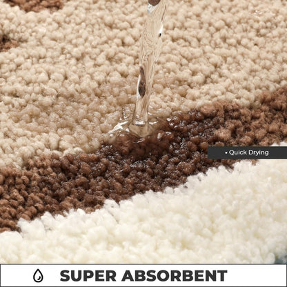 Ocean Breeze Bath Mat with Footprint Design