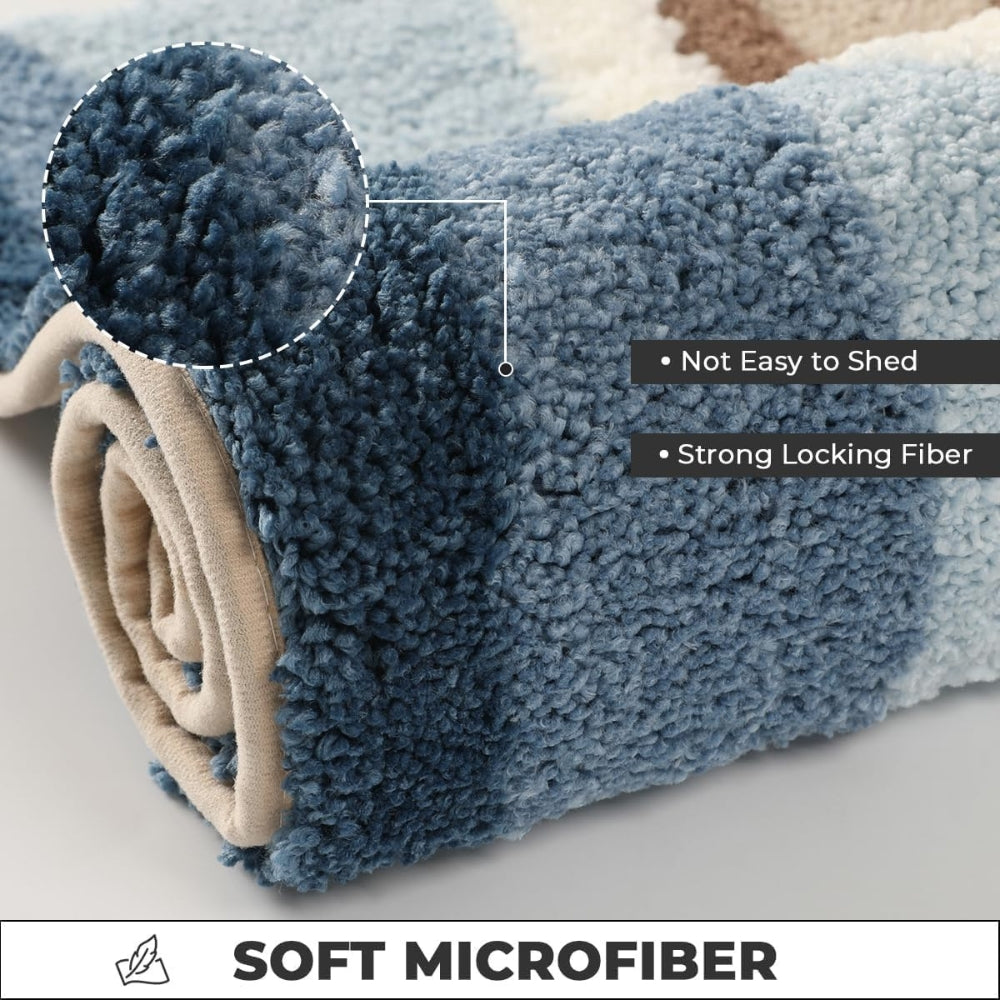 Ocean Breeze Bath Mat with Footprint Design
