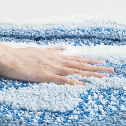 Ocean Breeze Bath Mat with Footprint Design