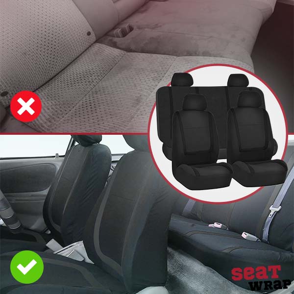 9-Piece Universal Car Seat Cover Set – Breathable and Washable