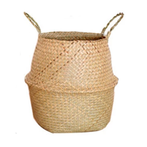 Hanging Rattan Flower Pot - Seaweed Wicker Basket