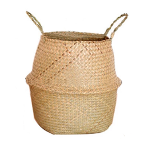 Hanging Rattan Flower Pot - Seaweed Wicker Basket