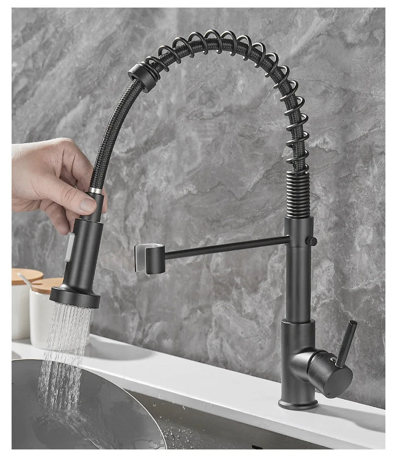 Contemporary Kitchen Faucet with Sleek Design and Practical Use