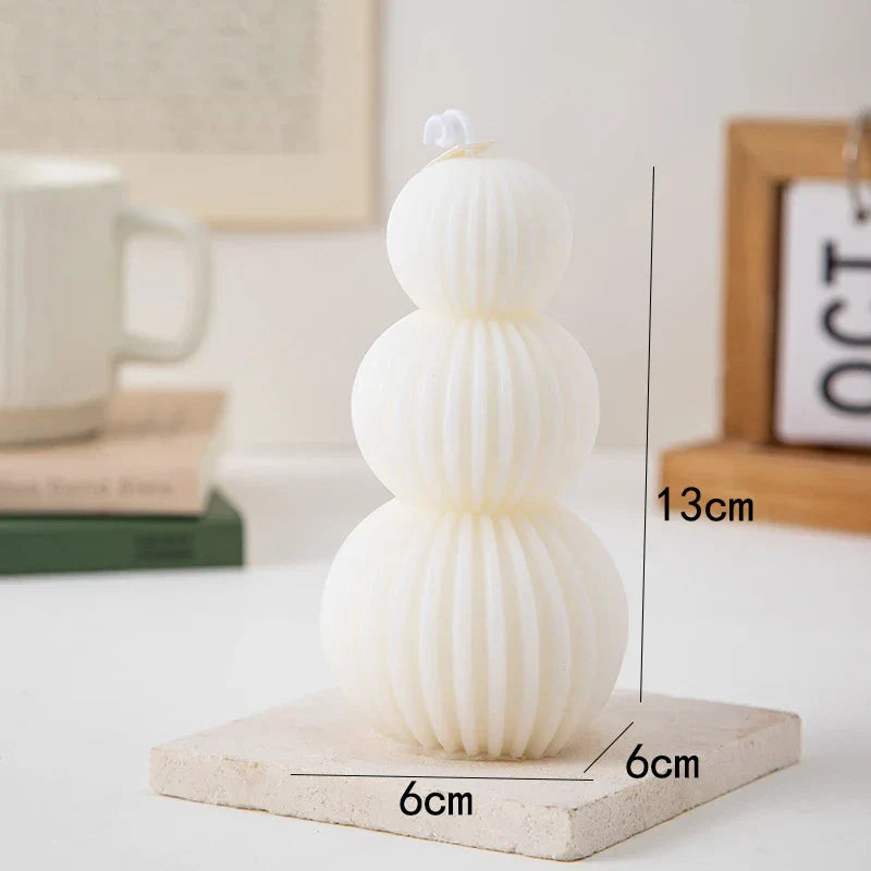 Geometric Candle with Golf Ball Design and Scent