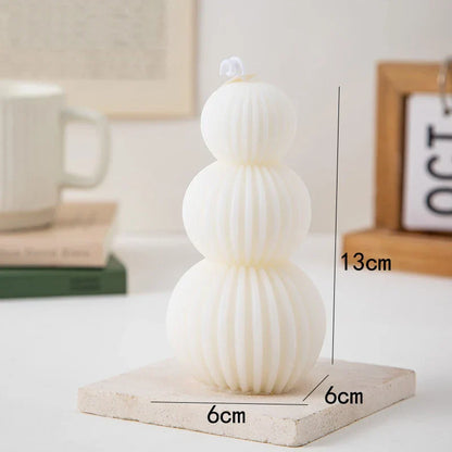 Geometric Candle with Golf Ball Design and Scent